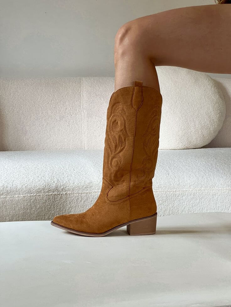 Santiags Marron Femme - Bottes Chic pour un Look Sophistiqué